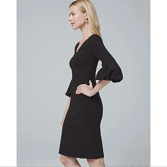WHITE HOUSE BLACK MARKET Lantern Sleeve Dress - Picture 12 of 12